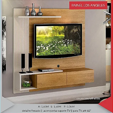 HOME SUSPENSO VALDEMOVEIS LOS ANGELES 160 LARGURA TV ATE 60 POLEGADAS