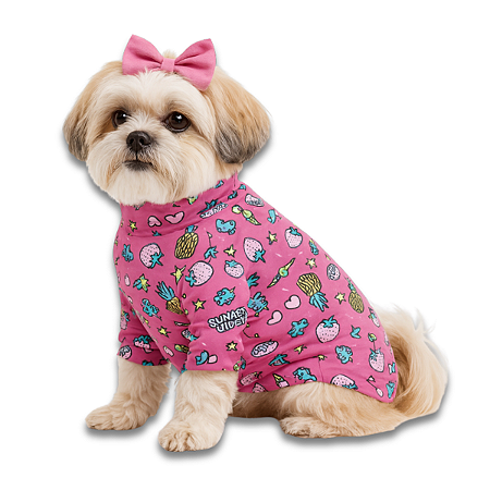 Roupa Proteção Solar Uv Cachorro Camiseta Pet Praia Piscina