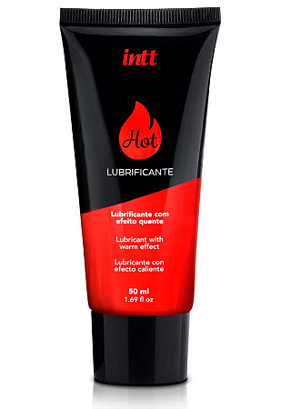LUBRIFICANTE HOT A BASE DE ÁGUA SABOR MORANGO 50ML INTT