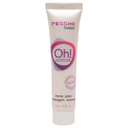OH! GOSTOSA CREME FEMININO EXCITANTE PARA MASSAGEM CORPORAL LINHA BASIC 15G PESSINI