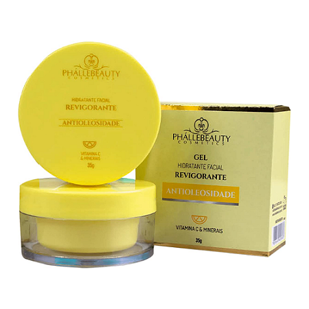 Gel Hidratante facial revigorante antioleosidade Pharllebeauty