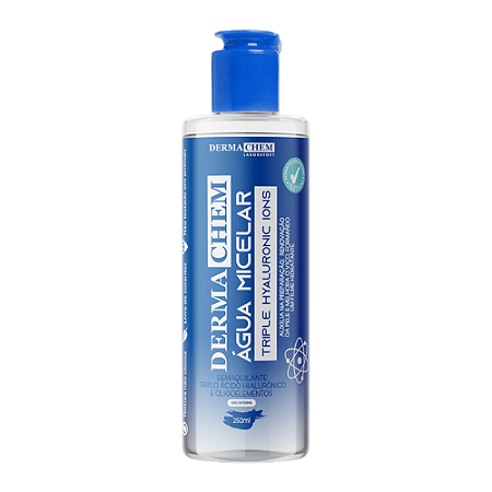 Água micelar triple hyaluronic íons dermachem