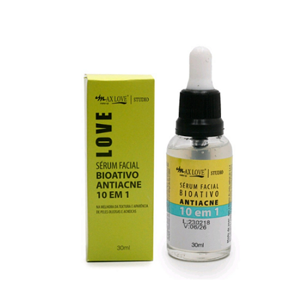 Sérum Facial Bioativo Antiacne 10 em 1 Max Love