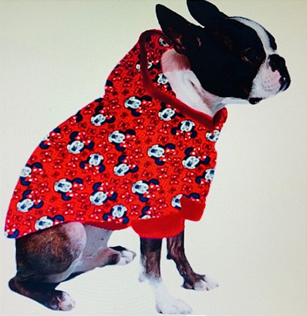 Roupa para Cachorro Cães Inverno Blusão Soft Capuz - Mickey  Gaby Moda Pet