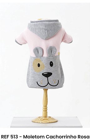 Roupa Para Cachorro Casaco Moletom Cachorrinho Rosa Ref. 513 - PERICÃO