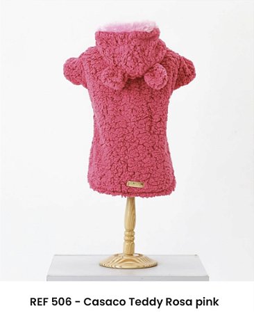 Casaco Teddy Rosa Pink REF 506 Tamanho M   PERICÃO