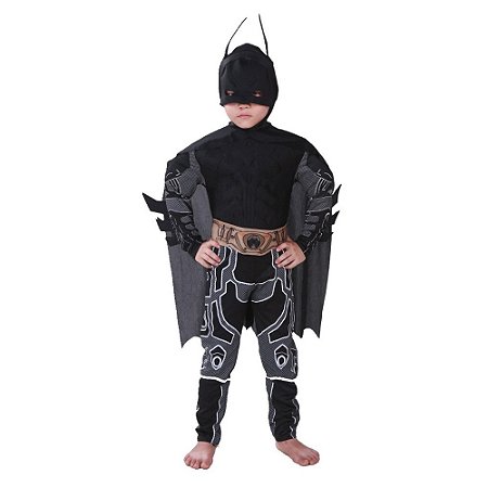 Fantasia Batman Com Músculos Infantil Heróis Promoção