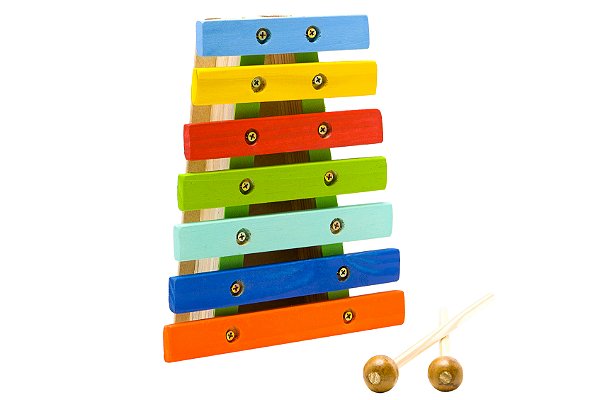 Xilofone Lira Musical Infantil Mdf Montessori Colorido