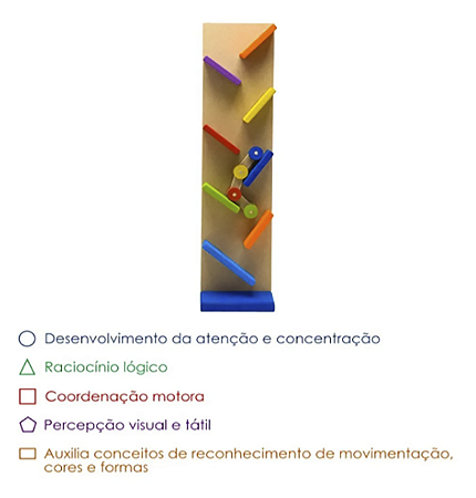 Brinquedo Educativo De Madeira Pista Maluca Zig Zag