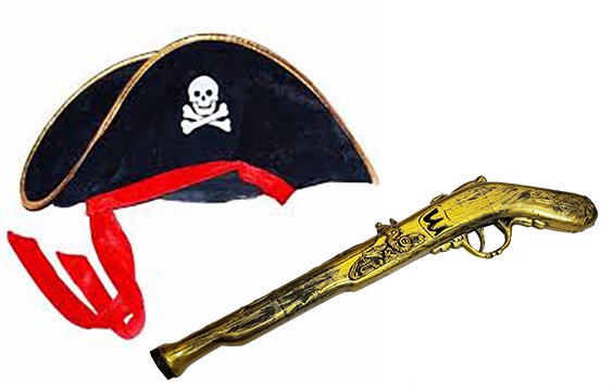 Chapéu E Garrucha Pirata Festa Fantasia