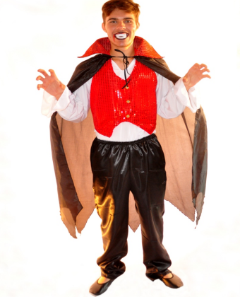Fantasia Halloween Adulta Masculina Vampiro Drácula