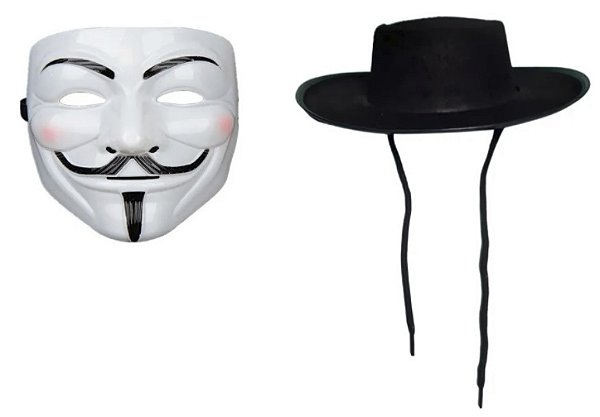 Mascara V. De Vingança E Chapéu Anonymous Halloween