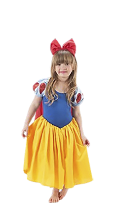 Vestido Princesa Branca De Neve Infantil Longo Tiara E Capa