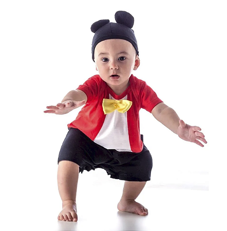 Fantasia Mickey Ratinho Baby Tamanho (G)
