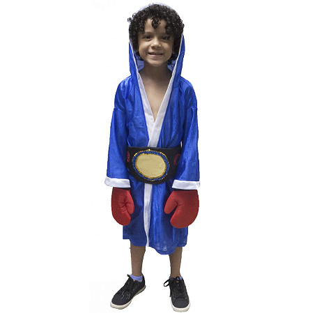 Fantasia Boxeador Azul Infantil