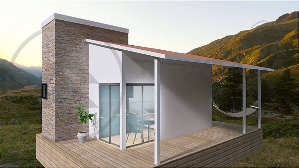 41 m² - Chalé Tiny House de Concreto