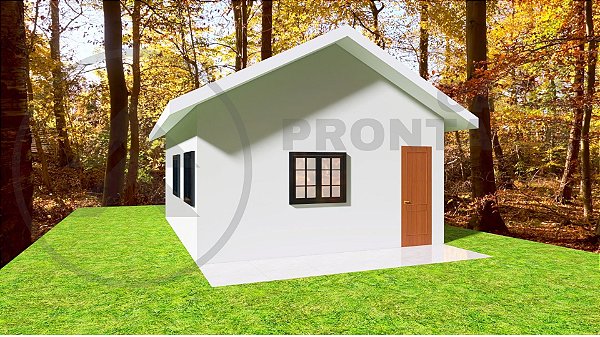 44,64 m2 - Chalé de Concreto Bonito