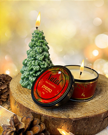 Vela aromática - Latinha de Natal