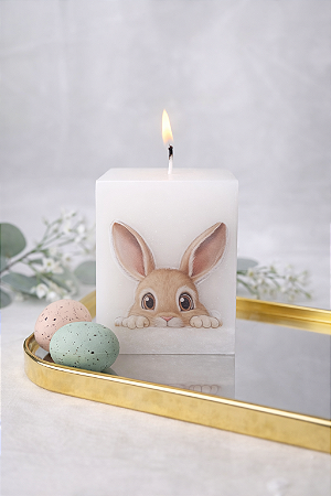 Decoupage Páscoa Quadrada 8cm altura