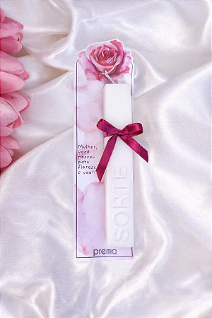 Vela com marca páginas