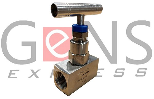 Válvula Globo Agulha 316L NPT PTFE 6000LBS