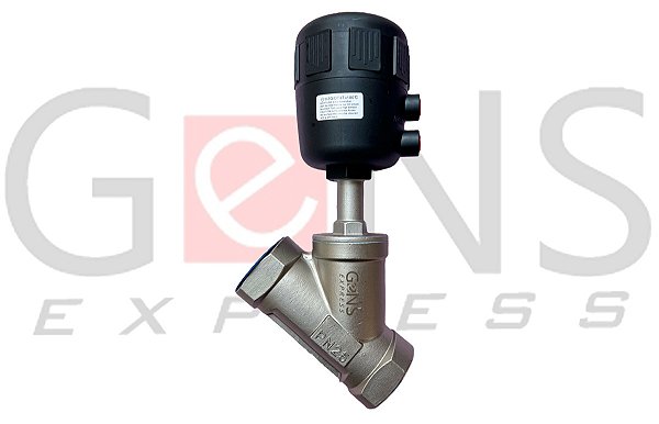 Válvula Globo De Ascento Inclinado 200WOG 304 BSP Com Atuador RM