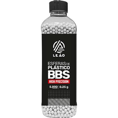 Esfera Airsoft BBs Leão 0.25g 6mm pote com 5000 bolinhas