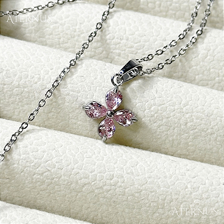 Colar Estrela de Belém em Zircônia - Rosa