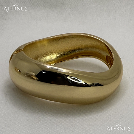 Bracelete Organico Liso - Ouro