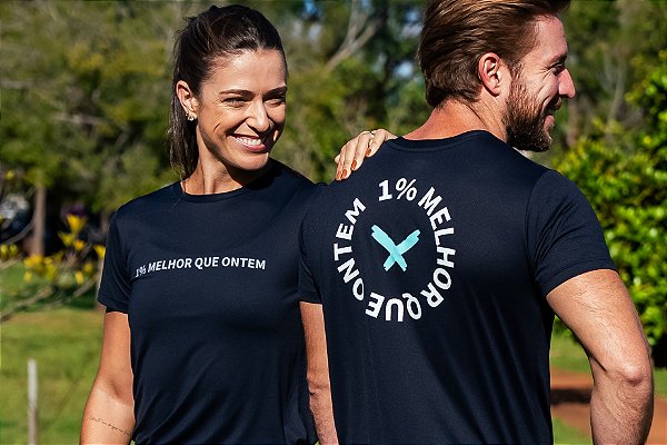 1 - Camiseta Preta e Branca - 1% melhor que ontem