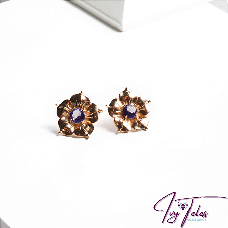 Brinco Flor Cristal