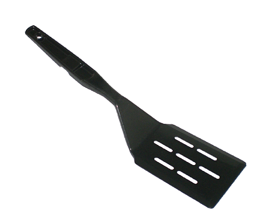 ESPÁTULA DE NYLON COM RANHURA 36CM - preto