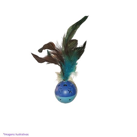 Bolinha Com Plumas e Guizo