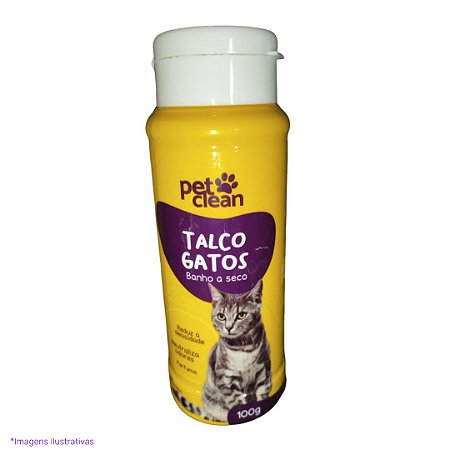 Talco Banho a Seco Gatos Pet Clean 100G