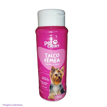 Talco Banho a Seco Fêmea Pet Clean 100G