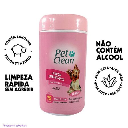 Lenços Umedecidos Pet Clean 75un