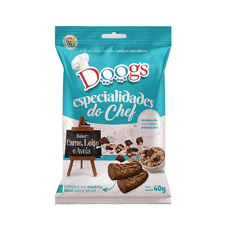 Bifinho Especialidades do Chef - Carne, Leite e Aveia - 40g