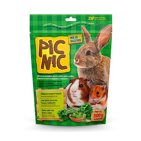 Ração Pic Nic para Roedores - Mix de Vegetais 500g