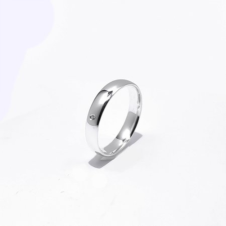 Aliança Clássica Abaulada 4mm Polida - Unidade
