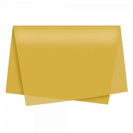 Papel de Seda Ouro 50x70cm pacote com 50 folhas
