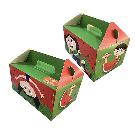 Caixa KIT Lanche Escolar Show da Luna 20x13,5x10cm - pacote com 10 unidades