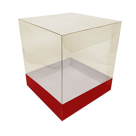 Caixa Visor Cubo 14x14x16cm pacote com 10 unidades