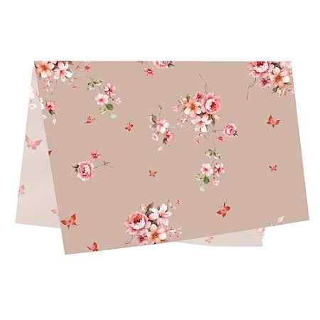 Papel de Seda Decorado 50x70cm Helena - pacote com 50 unidades
