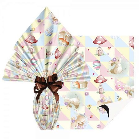 Poli Páscoa Perolizado 70x90cm Páscoa Encantada 25 folhas