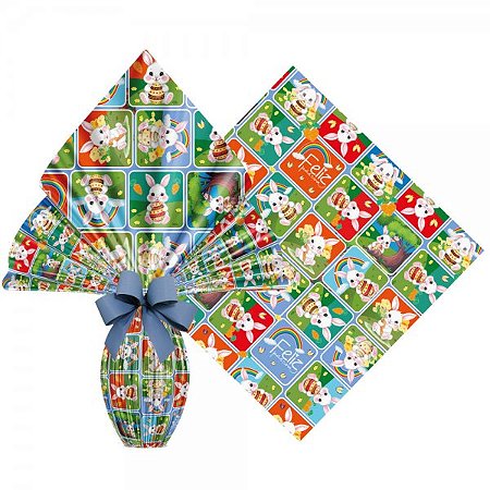 Poli Páscoa Metal 70x90cm Bosque do Coelho 25 folhas