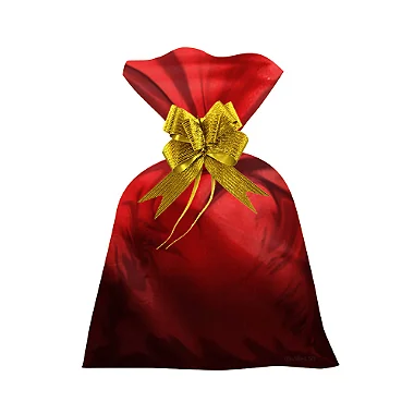 Saco para Presente Metalizado Vermelho Liso