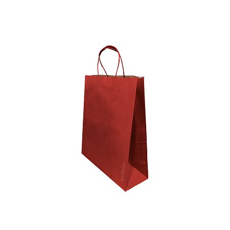 Sacolas de Papel com Alça Torcida Kraft Vermelha