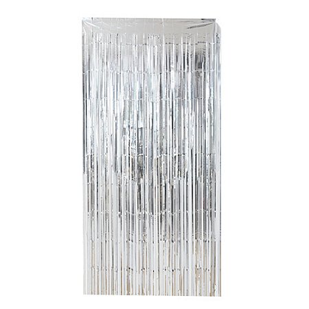 Cortina Decorativa Metalizada 100cmx200cm Prata