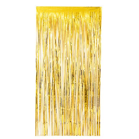 Cortina Decorativa Metalizada 100cmx200cm Ouro