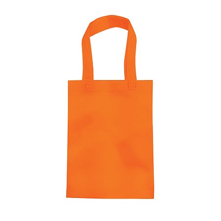 Sacola em TNT com Alça 20x25cm Laranja - pacote com 10 unidades
